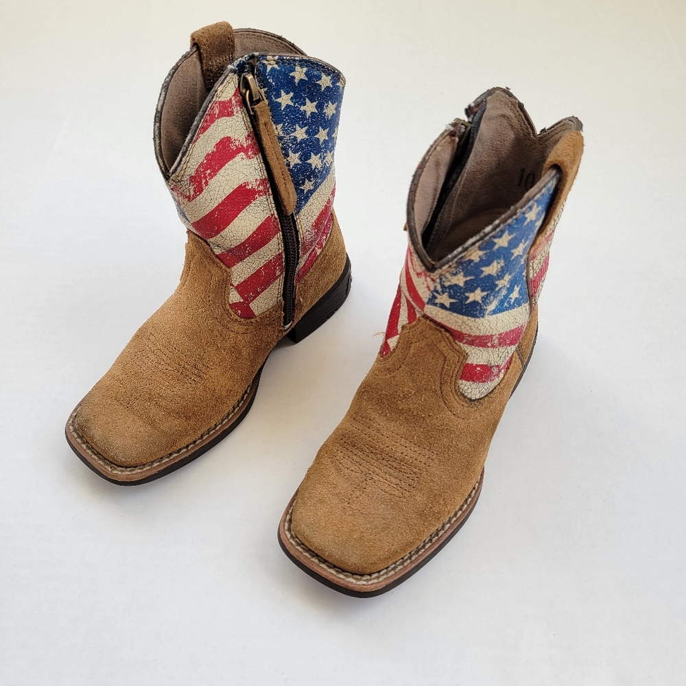 US 10 Stars & Stripes Western Boots - Picture 3 of 6